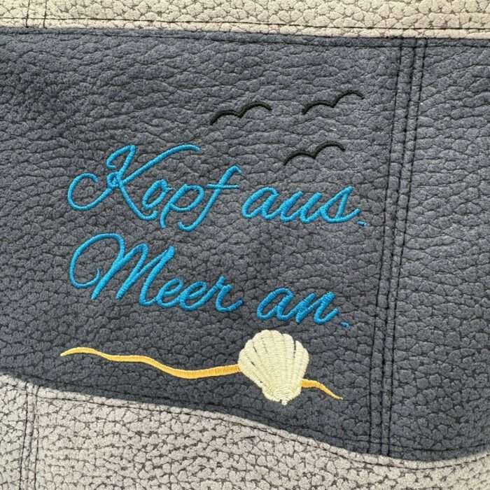 Tasche "Kopf aus Meer an" blau, Colourblocking – Bild 7